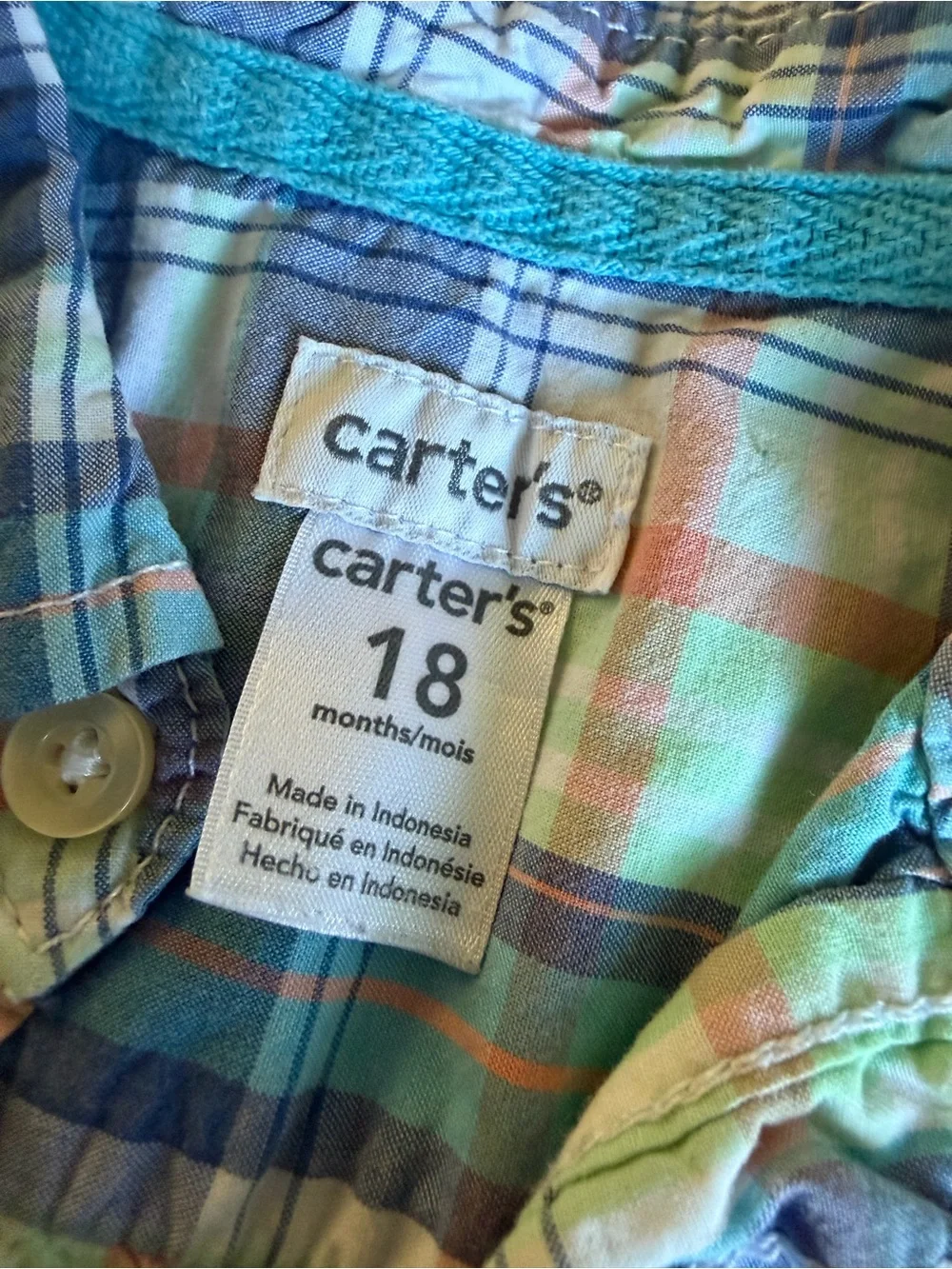 Carter's Bright Short Sleeve Tops, size 18M